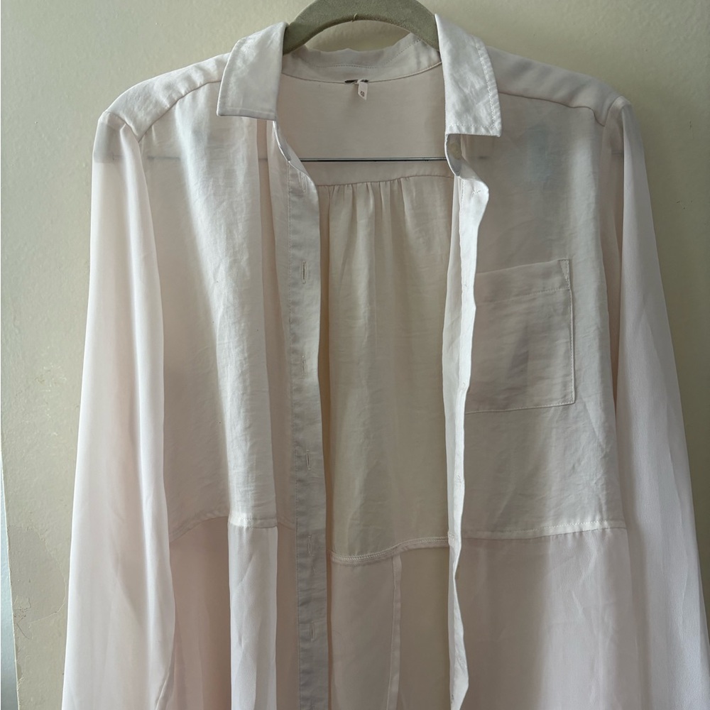 Free People Cream Blouse